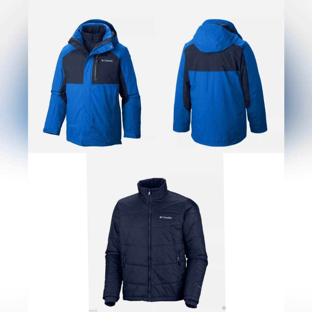 Ski 3 in 1 Columbia Blue and Black Jacket